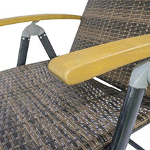 Outsunny Sdraio da Giardino Schienale Reclinabile 4 Livelli, Polyrattan e Alluminio, Chaise Longue da Esterno e Interno