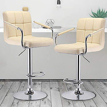 MUPAI New sgabelli Cucina Breakfast Sgabello da Bar Girevole per Computer Sedia Sgabello (Beige, 2)