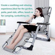 Hfyg Lettino Prendisole Sedia Gravity Zero Sedia Sdraio Pieghevole Sedia da Campeggio Portatile reclinabile Sedia da Giardino Supporto 200kg Chaise Longue (Color : Light Gray)