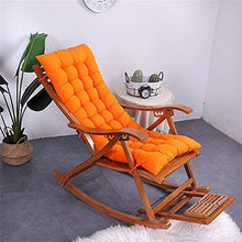 eewopjkj Cuscino per Lettino Supporto per Schienale Alto Addensare Cuscino per Sedia Relax Extra-Large Cuscino reclinabile Cuscini per Sedia a Dondolo Cuscini da Giardino-Arancione 48x120 cm