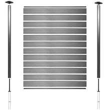 Mendler Frangivento 3X Pannelli Privacy Sarthe WPC Alluminio Premium 560cm Grigio
