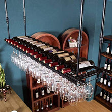 L.TSN Cabinet Iron Home Red Wine Cup Rack Hanging Wine Cabinet Hanging Wine Rack Wine Rack Storage (Dimensioni: 60 * 30 cm)