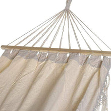 PiuShopping Amaca da Giardino Beige, per Terrazzo, con Frange Design Macrame, Poliestere con Barre in Legno | 200x100