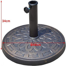 Arco Iris Base per Ombrellone, per Aste da 38-50 mm, Resistente Alle Intemperie, Giardino & Balcone, Ø 49,5 cm, Nero