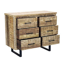 Milani Home s.r.l.s. cassettiera con Sei cassetti in Legno di Design Moderno per Salotto Cucina Sala da Pranzo cm 100x45x83 h