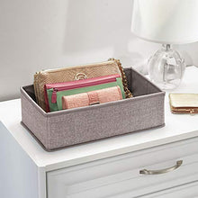 mDesign Set da 6 Scatole per armadio e cassetti – Comode scatole portaoggetti in tessuto – Flessibili portagiochi – grigio