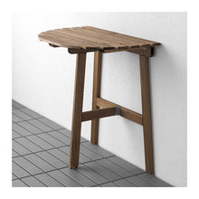 ASKHOLMEN - Tavolo allungabile da parete in acacia massiccio, 70 x 44 cm, colore: Marrone