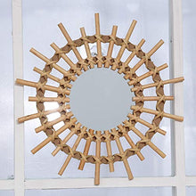 Fltaheroo Specchi per Trucco Rotondi in Rattan Decorazioni Artistiche Innovative Decorazioni per Bagno Specchi Sospesi Mestieri