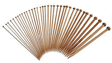 SaySure - 36Pcs/Set 18 Sizes Carbonized Bamboo Knitting Needles Set