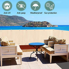 Karpal - Protezione da sguardi indiscreti per balcone, 75 x 600 cm, con protezione UV, fascette per cavi e occhielli
