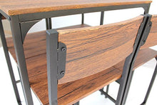 yelloo Set Tavolo Bar H.96cm e 4 Sgabelli Mobili Design Marrone MOD. Venice