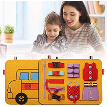 ASFD Kids Busy Board Buckle Zip Button Lace Up Tool Toy Montessori Early Education Colorful