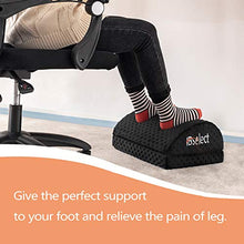 HBselect Poggiapiedi Ergonomico in Memory Foam Cuscino per Piedi Doppio Strato con Federa in Flanella Rilassa Piedi e Gambe Pedana Scrivania Poggiapiedi Antiscivolo per Casa e Ufficio