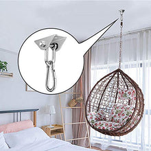 KKTICK - Ganci a sospensione per soffitto, in acciaio inox SUS304 con rotazione a 180°, con viti, per appendere amaca yoga, dondolo, sacco da boxe ecc.