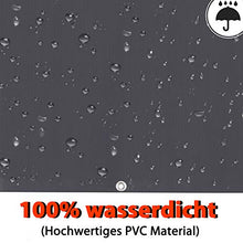 Aufun - Telo in PVC per balcone, 600 x 90 cm, con occhielli e cordoncino, protezione antivento senza viti, parasole per balcone, impermeabile (antracite)