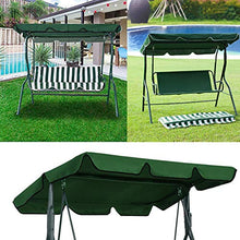 YINETTECH - Tetto per dondolo a 3 posti, colore: Verde/Beige, Vert Armée#2, 192x133cm#