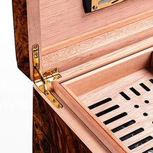 FxsD Cigar Box, Legno di Cedro Piano di Vernice Processo, Rimovibile Doppia Cigar Box di stoccaggio, con umidificatore e igrometro, può memorizzare Circa 50 sigari, 2 Colori ## (Color : B)