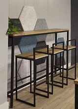 Indhouse - Sgabello Loft in Stile Industriale in Ferro e Legno Hester