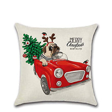 GSYYSZD Fodera per Cuscino in 4 Pezzi, Camera da Letto Quadrata in Cotone a Quadretti, Lato Giorno di Natale, 45 * 45 cm,03