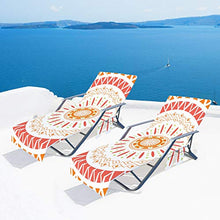 Copertura per sedie a sdraio, Piscina per sedie a sdraio Piscina Sunbath Lounger Covers con tasche laterali, copertura della sedia sulla spiaggia