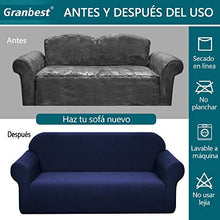 Granbest - Copridivano impermeabile a 4 posti, elastico, per divano, protezione antiscivolo (4 posti, blu navy)