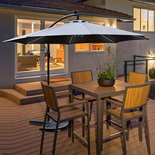 giordano shop Ombrellone da Giardino Decentrato Ø2,95m in Acciaio Grigio e Nero