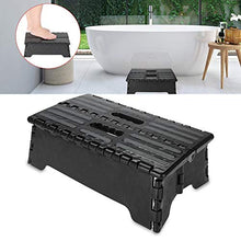 Sgabello pieghevole portatile Scaletta nera per anziani Incinta Bagno per cucina Bagno WC Caravan Uso da viaggio