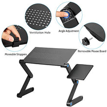 Mbuynow Supporto Alluminio Notebook Tavolino PC Pieghevole Notebook Computer Supporto per PC Portatile da Letto, Divano, Scrivania