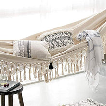 ZXCVB Amaca con Frange, Amaca da Balcone Deluxe, Amaca Doppia in Cotone per Esterni per casa, all'aperto, Cortile, Spiaggia e terrazza
