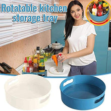2 PCS Multi-Function Rotating Tray Kitchen Organizer Cosmetics Organize with Non-Slip Base 360° Turntable Rack Kitchen Pantry Cabinet Refrigerator Organizer Tray, Revolving Condiment Holder
