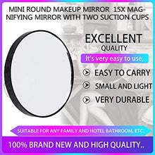 Vanity Specchio Trucco 5X 10X 15X Specchio Ingrandimento con Due Ventose Cosmetici Strumenti Mini Specchio Rotondo Bagno Specchio