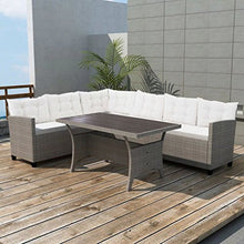 vidaXL Divano Angolare da Giardino Set 12 pz in Polyrattan Grigio Sofà Esterni
