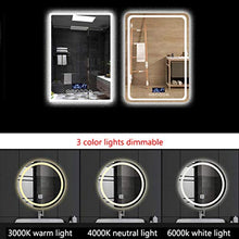 WANGYX Specchio da Bagno con luci LED Specchio per Trucco da Parete Interruttore Tattile Specchio Antiappannamento da Bagno Connessione Bluetooth