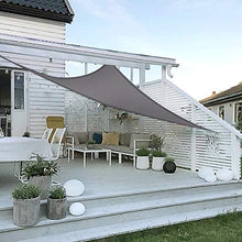 EUGAD Tende da Sole per Esterno Vele Parasole Ombreggiante Tenda a Vela Triangolare per Giardino Terrazzo Anti UV 3x3x4,25m Grigio 0182ZYF