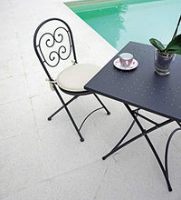 vorghini Tavolino Quadrato Pieghevole da Giardino 70x70 cm in Ferro Orta Antracite