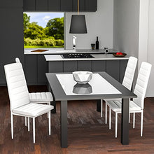 TecTake Set di 6 sedie per Sala da Pranzo 41x45x98,5cm Bianco