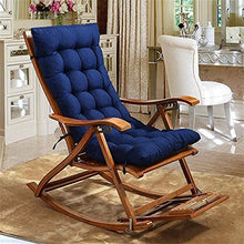eewopjkj Cuscino per Lettino Prendisole Supporto per Schienale Alto Ispessimento Cuscino per Sedia Relax Extra-Large Cuscino reclinabile Cuscini per Sedia a Dondolo Cuscini da Giardino-Blu Scuro 48x