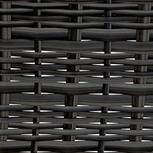 Sgabello Moderno per Esterni in Rattan Intrecciato - Sgabello da Giardino Refi/Antracite
