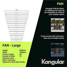 Kangular Ventilatore grande interrato, altezza sopra terra 2,2 m larghezza 1,5 m, acciaio inossidabile, doghe in legno duro, completamente riciclabile, brevettato.