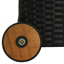 vidaXL Contenitore da Giardino Nero 130x65x115 cm in Polyrattan