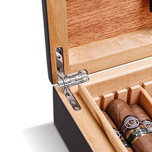 SMEJS Legno di Cedro Cigar Box, Piano Vernice, costante di Temperatura e umidità umidificatore, può Contenere 75 (Dimensione: 40x24.5x10.5cm)