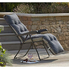 Sainsburys - Set di sedie imbottite reclinabili e imbottite (sedia a sdraio da giardino) (antracite)