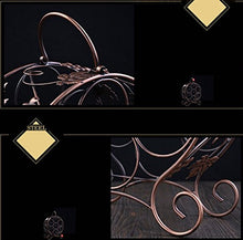 GJSN Scaffale per Vino, Caffè Scuro/Bronzo Cuscinetto Forte Forte e Durevole Può Mettere 6 Bottiglie Di Vino Cremagliera Creativa,Bronzo