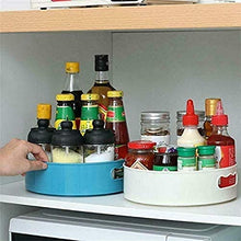 2 PCS Multi-Function Rotating Tray Kitchen Organizer Cosmetics Organize with Non-Slip Base 360° Turntable Rack Kitchen Pantry Cabinet Refrigerator Organizer Tray, Revolving Condiment Holder
