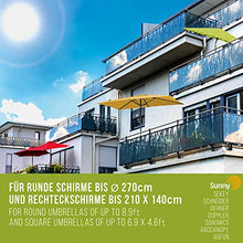 Base ombrellone 4smile ringhiera per balcone Sunnyguy - per ombrelloni rettangolari fino a 210x140 cm, tondi fino a 270 cm – compatto supporto