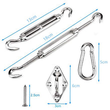 HOMPER Kit di Fissaggio per Tenda da Sole, Kit di Fissaggio per Parabrezza in Acciaio Inox Resistente per Parabrezza e Triangolo, rettangolo, Parasole Accessori per Fissaggio a Vela
