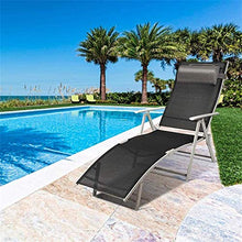 MUZIDP Sedia Lounge Sedia reclinabile Sedie Pieghevoli per Esterni Sedia a Sdraio Pieghevole Sedia Lettino Lettino con Cuscino e Cuscino Rimovibile