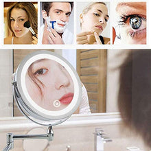 WZM Vanity Ingrandimento 5X Specchio per Trucco a LED con Specchio per Specchio Pieghevole a LED a Parete Pieghevole .Specchio