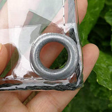 MINGJINI Telo Impermeabile Trasparente in PVC Pieghevole,Telone Antivento Antipioggia Antistrappo con Occhiellato,per Coperture Piscina Auto Barche Esterno,Teloni Protettivi,360g/m² (3x3m/9.8x9.8ft)