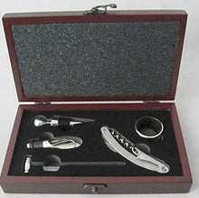 SaySure - Wine Bottle Opener Set Wooden Box Five Pieces Set